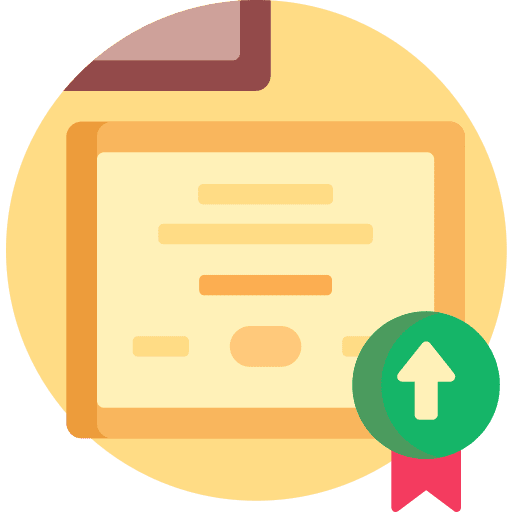 Diploma certification files and folders document icon