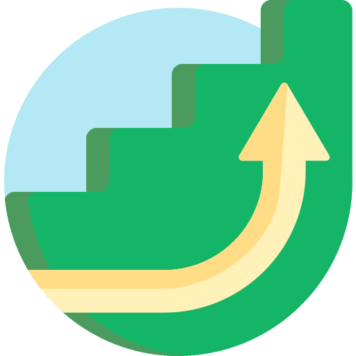 Growth business and finance stats benefits icon