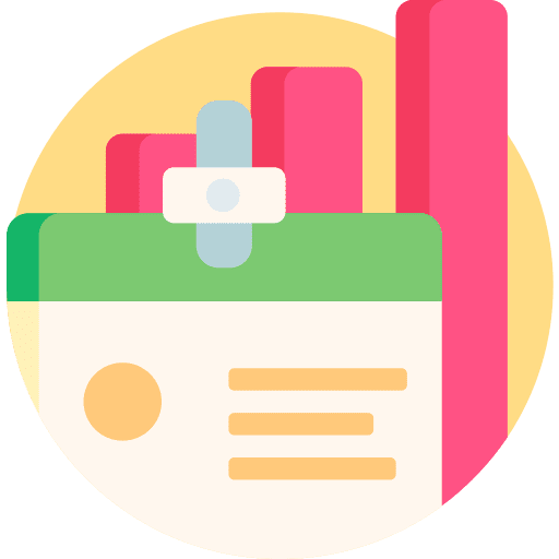 Id card business analytics analysis icon