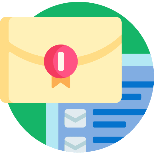 Email communications multimedia notification icon