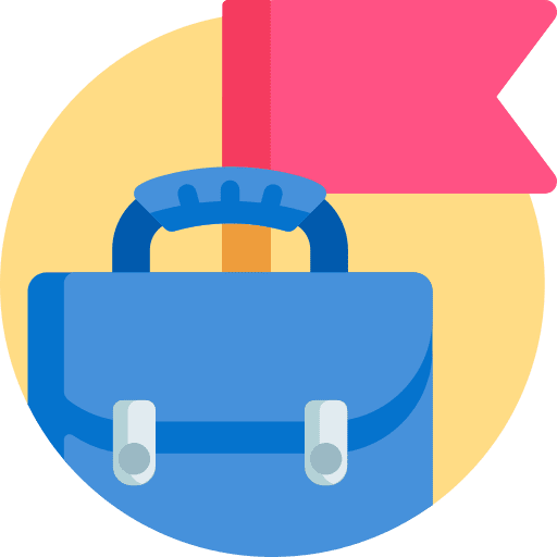 Goal briefcase objective business and finance icon