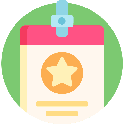 Id card star membership identity icon