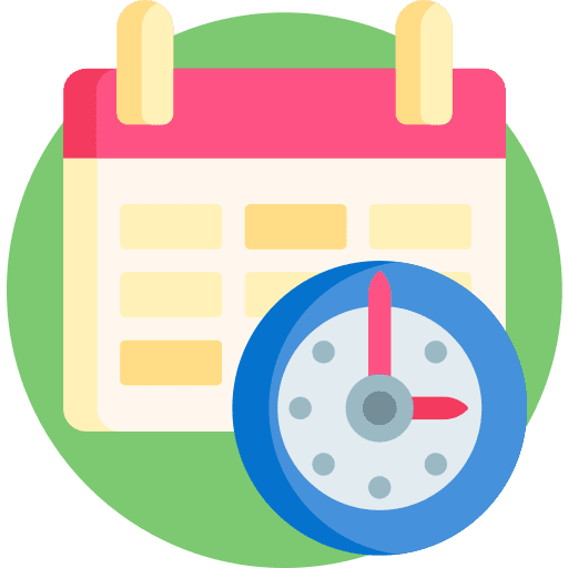Calendar clock hour calendar icon