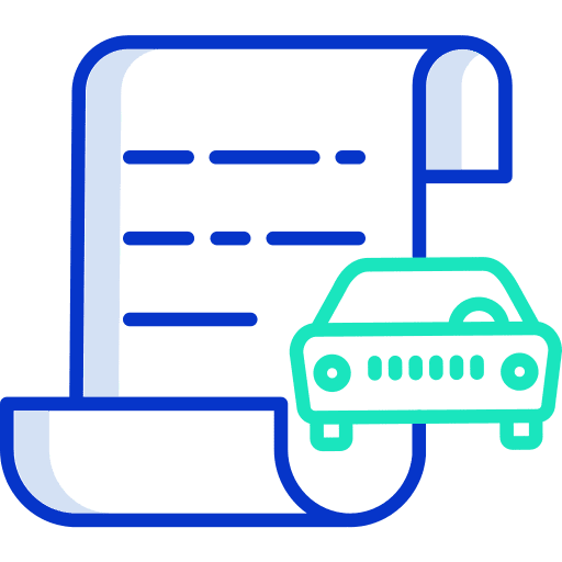Car service car invoice sheet icon