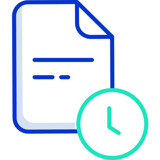 Reminder document time and date file icon