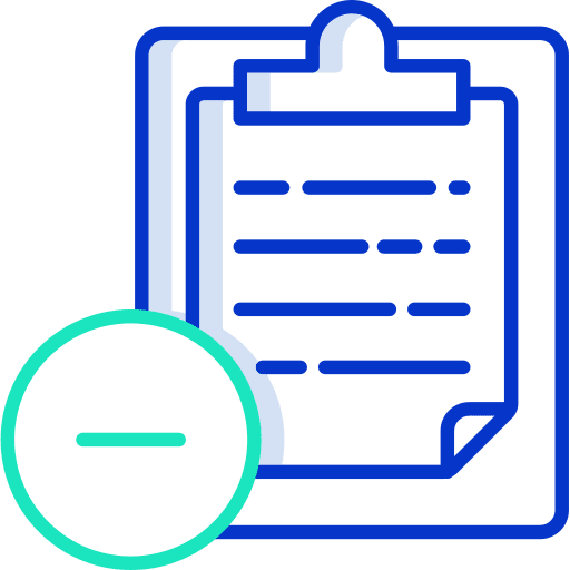 Remove minus files notes icon