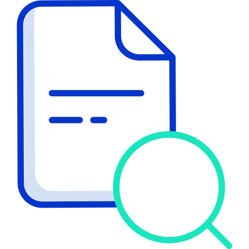 Search files and folders business and finance traceability icon