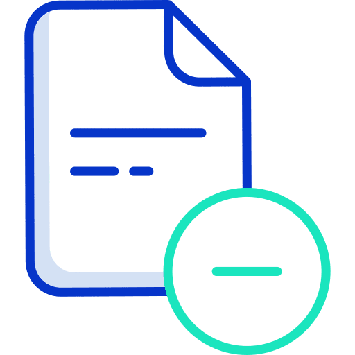 Remove files symbol notes icon