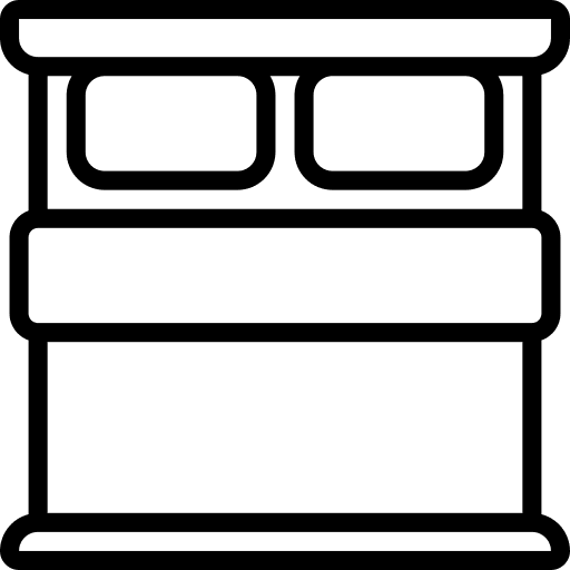 Double bed plan double bed household icon