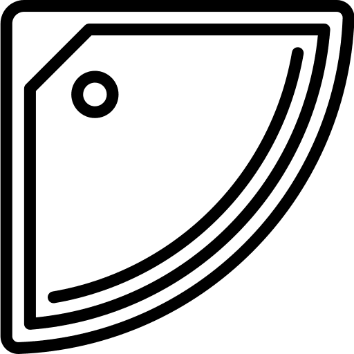 Shower furniture and household zenithal plan icon