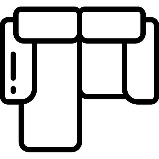 Sofa plan sofa zenithal icon