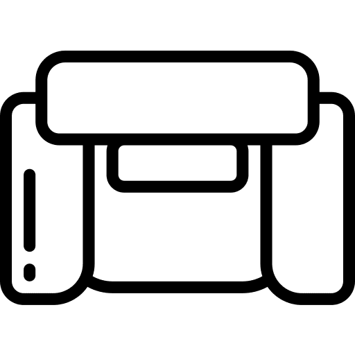 Armchair household furniture armchair icon