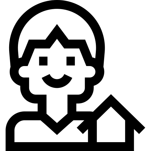 Agent house user real estate icon