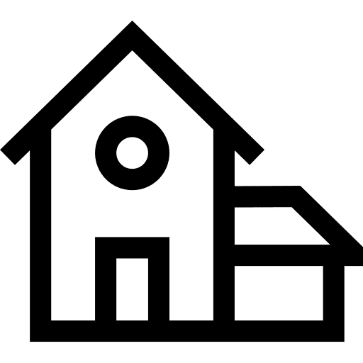 House architecture and city property home icon