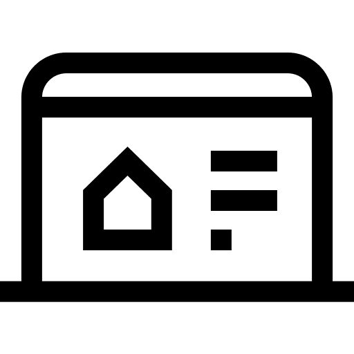 Real estate buildings computer house icon