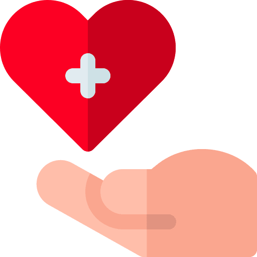 Health symbol insurance hand icon