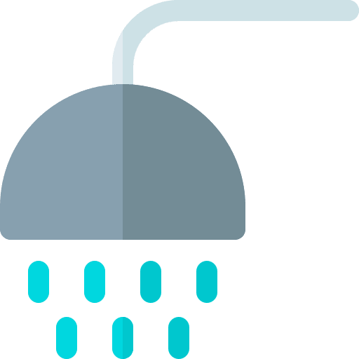Shower washing furniture and household hygiene icon