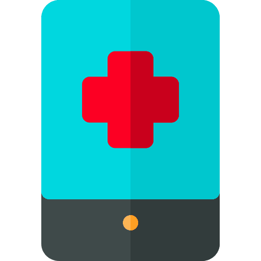 Health cellphone cross app icon