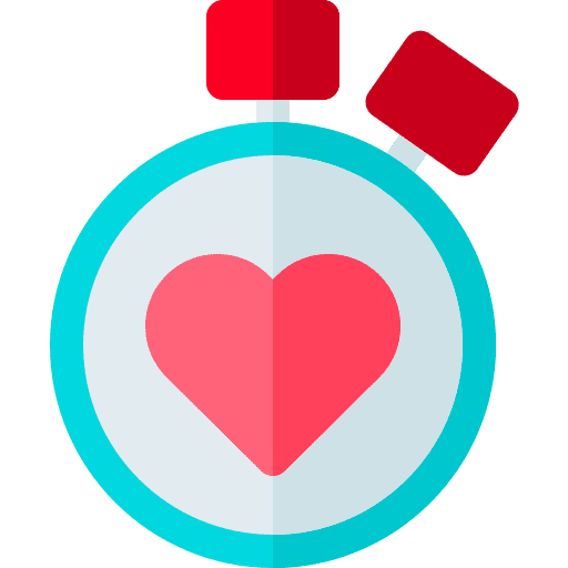 Heart rate electrocardiogram pulse stopwatch icon