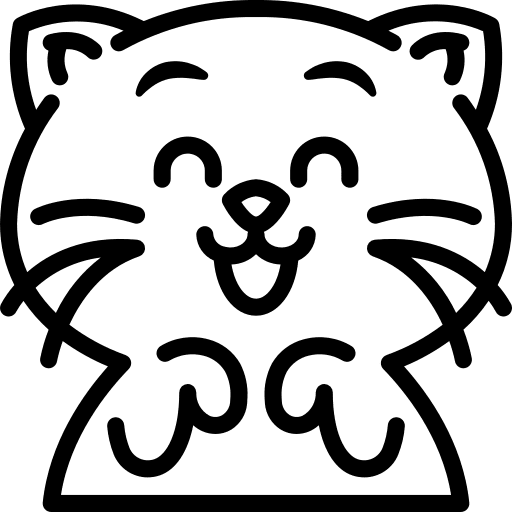 Happy breed domestic pet icon