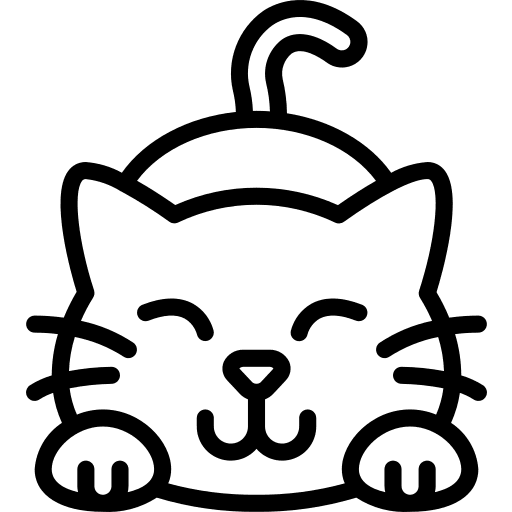 Happy feline avatar animals icon