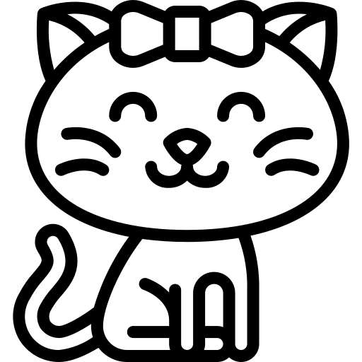 Happy kitty animals avatar icon