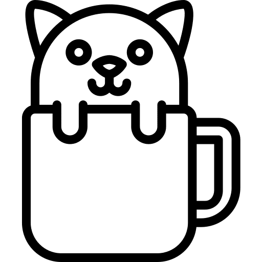 Mug cat cup kitty icon
