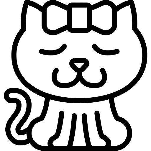 Relaxed avatar domestic kitty icon