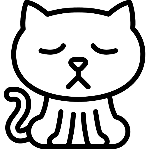 Sad animals domestic feline icon