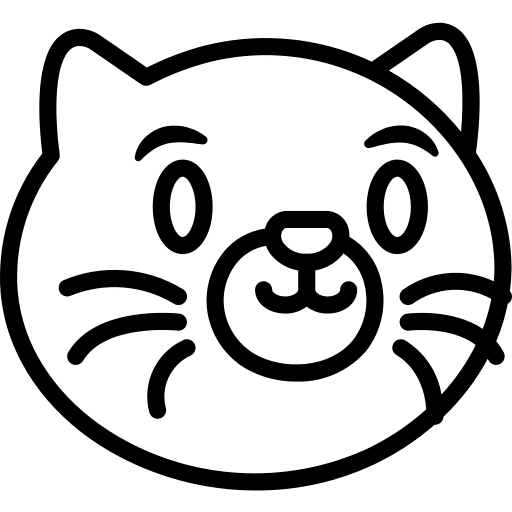 Happy breed animals feline icon