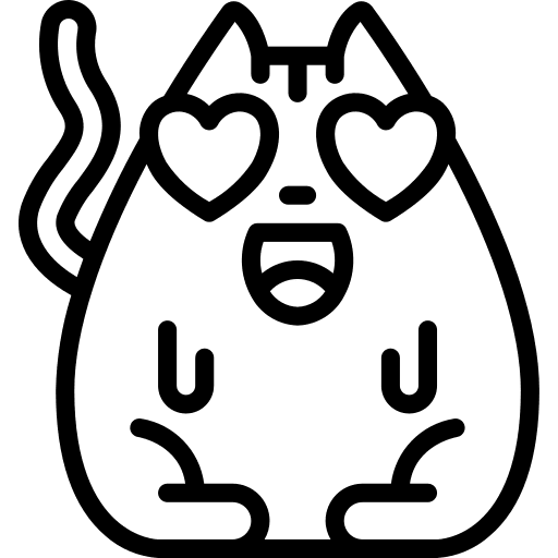 Love feline pet love icon