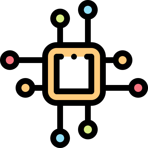 Artificial intelligence industry chip ui icon