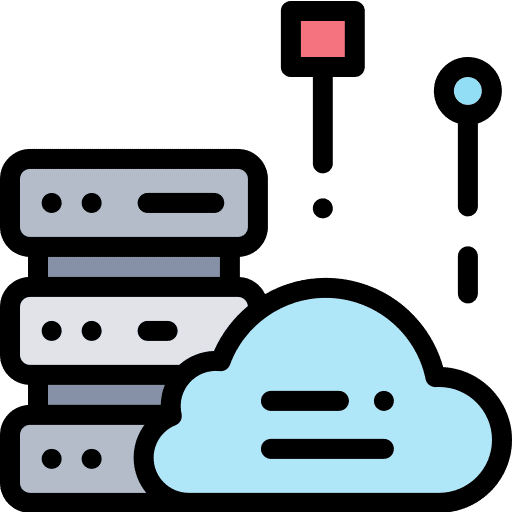Computing big data interface database icon
