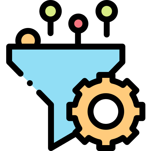 Filter interface gear cogwheel icon