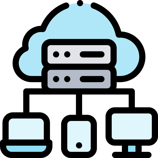 Network smartphone computer data source icon
