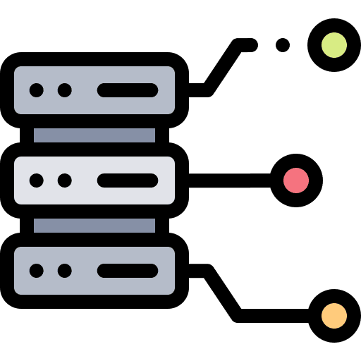 Server hosting multimedia server icon
