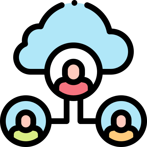 Share team computing network icon