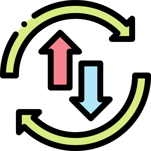 Syncronization circular arrows syncronization multimedia icon