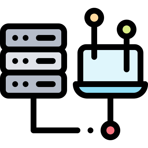 Big data big data laptop storage icon