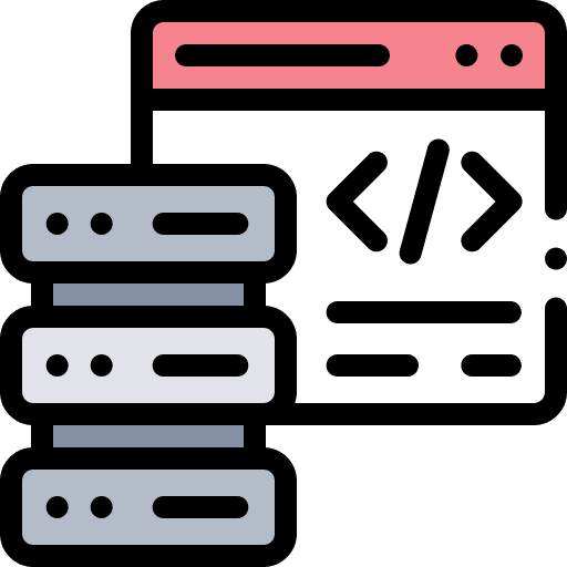 Code browser technology servers icon