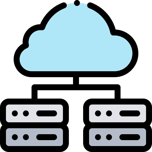 Database interface big data cloud storage icon