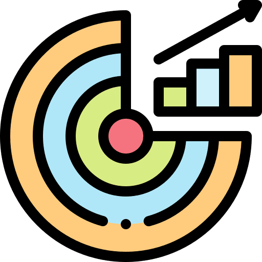 Pie chart finances bar chart pie chart icon