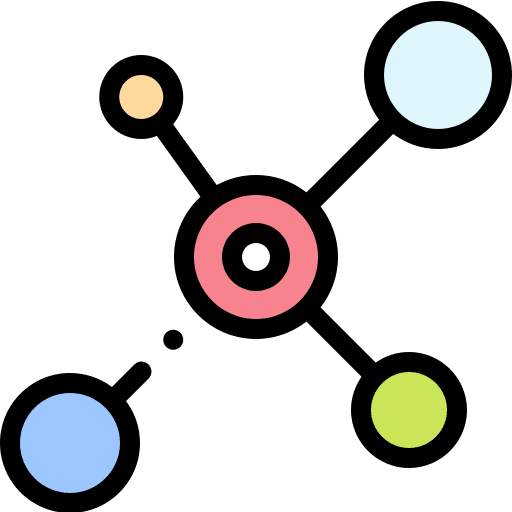 Share circles network social media icon