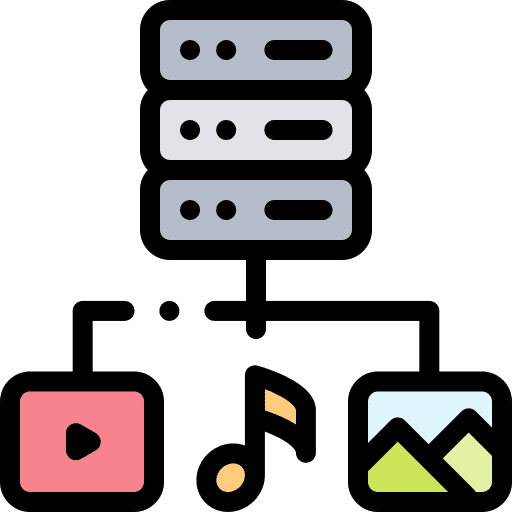 Big data interface servers technology icon