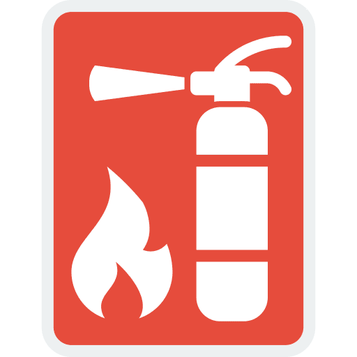Fire extinguisher fire extinguisher warning signaling icon