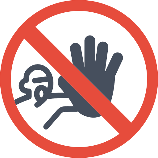 No entry warning danger signaling icon