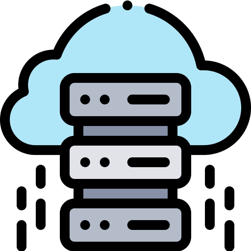 Server cloud hosting cloud computing icon