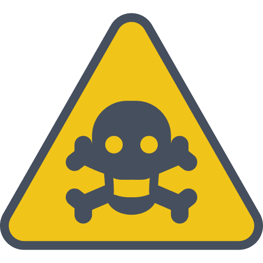 Toxic forbidden signaling caution icon
