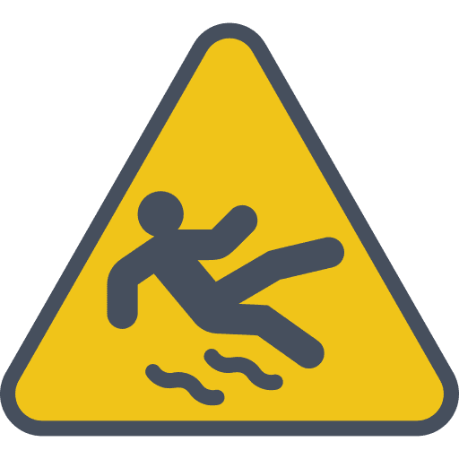 Wet floor signs wet floor signaling icon