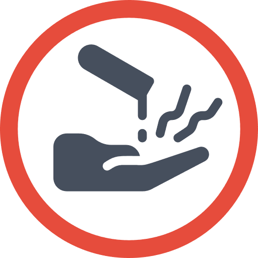 Corrosive danger corrosive warning icon